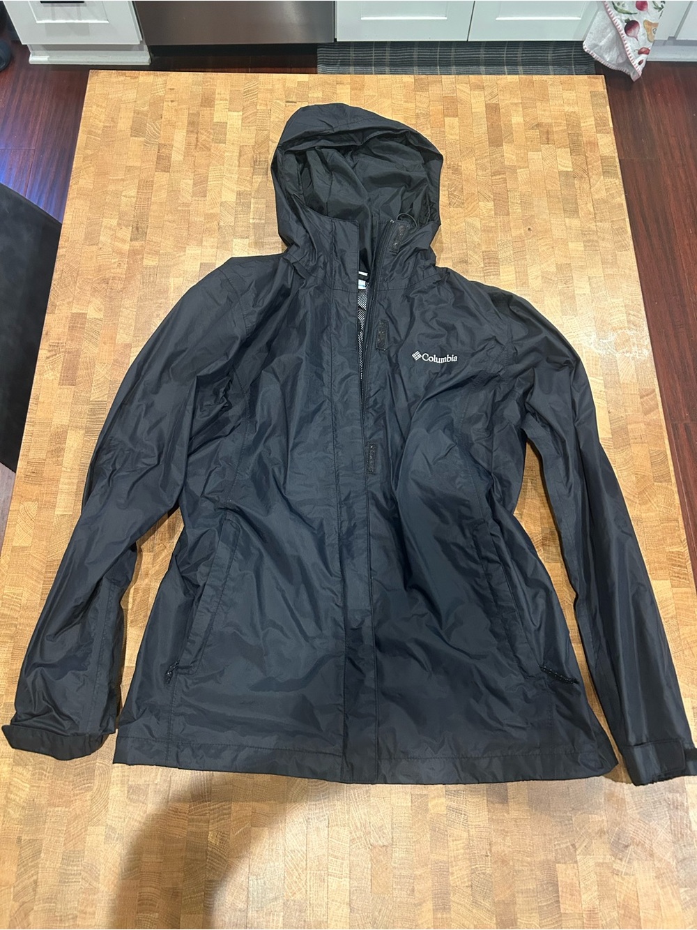 Columbia Rain Jacket Black Size Small